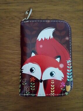 Fox Cute Illustration Credit Card Wallet With RFID